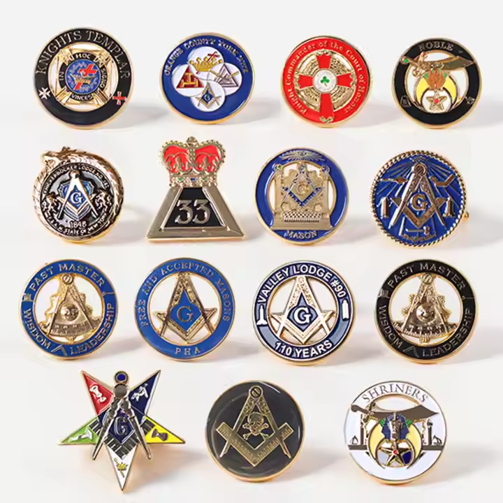 Custom Masonic Metal Badge